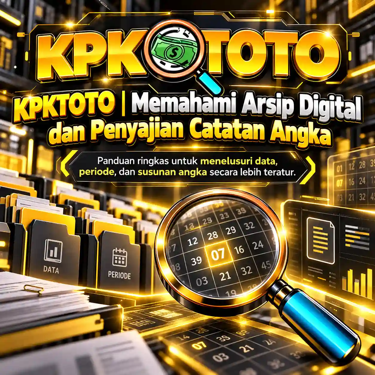 Thumbnail 1 of 3, Poster, KPKTOTO | Memahami Arsip Digital dan Penyajian Catatan Angka designed and sold by KPKTOTO.